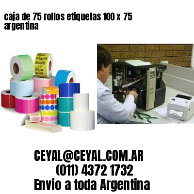 caja de 75 rollos etiquetas 100 x 75 argentina
