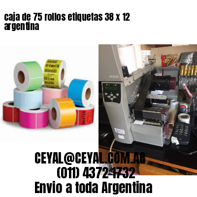 caja de 75 rollos etiquetas 38 x 12 argentina