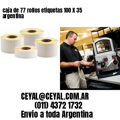 caja de 77 rollos etiquetas 100 X 35 argentina