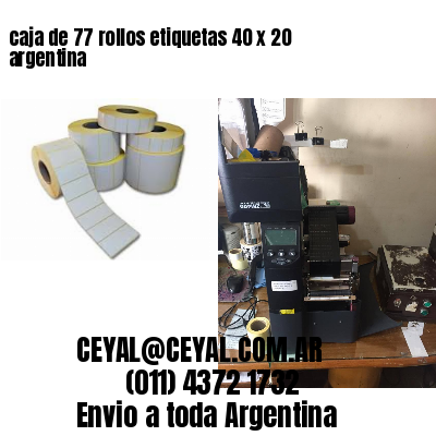 caja de 77 rollos etiquetas 40 x 20 argentina