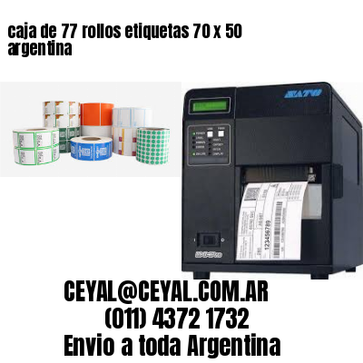 caja de 77 rollos etiquetas 70 x 50 argentina