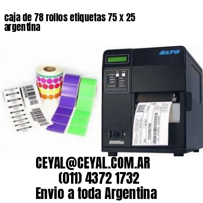 caja de 78 rollos etiquetas 75 x 25 argentina