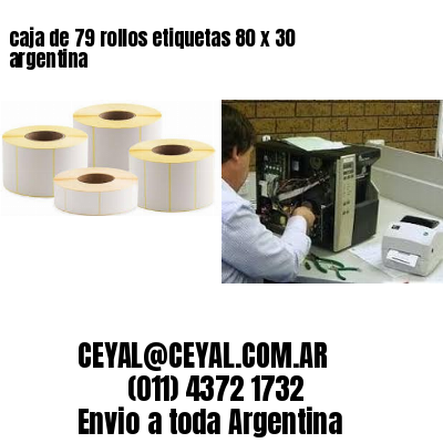 caja de 79 rollos etiquetas 80 x 30 argentina