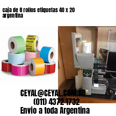 caja de 8 rollos etiquetas 40 x 20 argentina