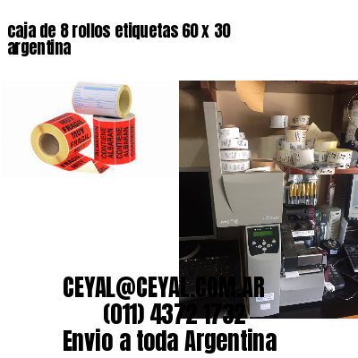 caja de 8 rollos etiquetas 60 x 30 argentina