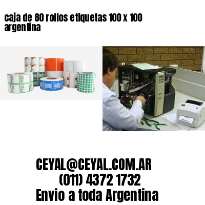 caja de 80 rollos etiquetas 100 x 100 argentina