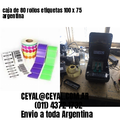 caja de 80 rollos etiquetas 100 x 75 argentina