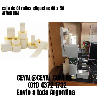 caja de 81 rollos etiquetas 40 x 40 argentina