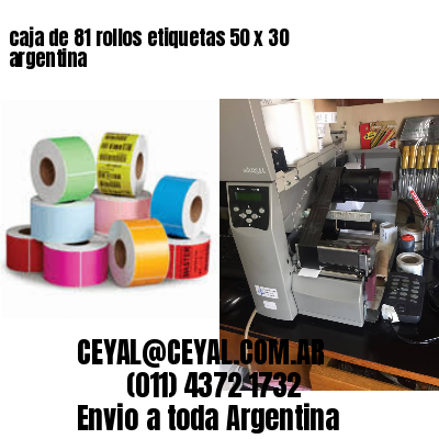 caja de 81 rollos etiquetas 50 x 30 argentina