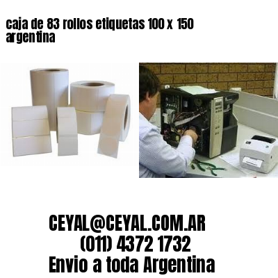 caja de 83 rollos etiquetas 100 x 150 argentina