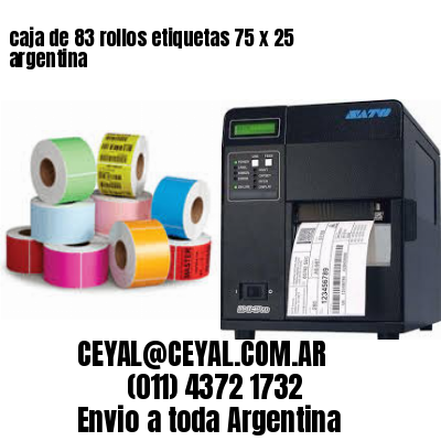 caja de 83 rollos etiquetas 75 x 25 argentina