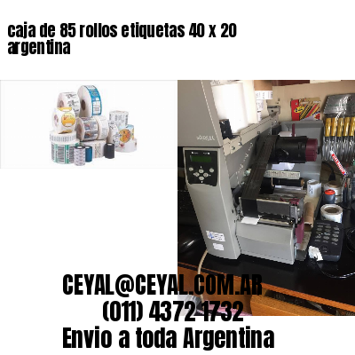 caja de 85 rollos etiquetas 40 x 20 argentina