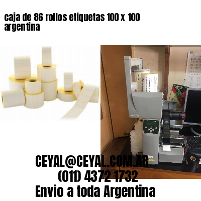 caja de 86 rollos etiquetas 100 x 100 argentina