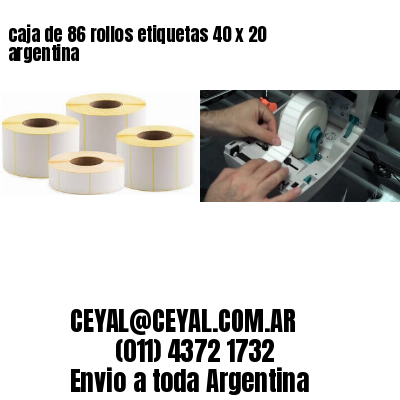 caja de 86 rollos etiquetas 40 x 20 argentina