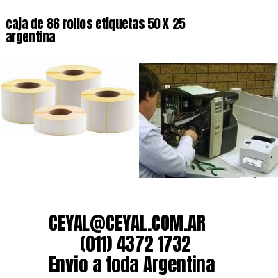caja de 86 rollos etiquetas 50 X 25 argentina