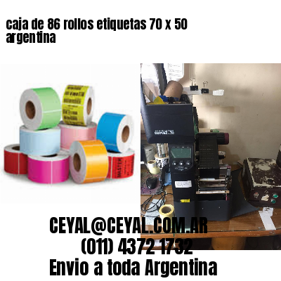 caja de 86 rollos etiquetas 70 x 50 argentina