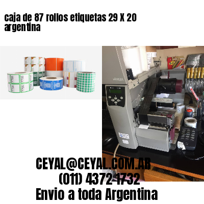 caja de 87 rollos etiquetas 29 X 20 argentina
