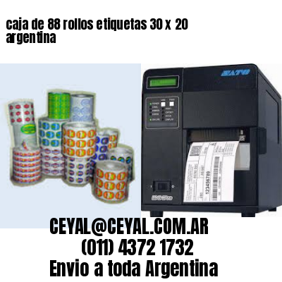 caja de 88 rollos etiquetas 30 x 20 argentina