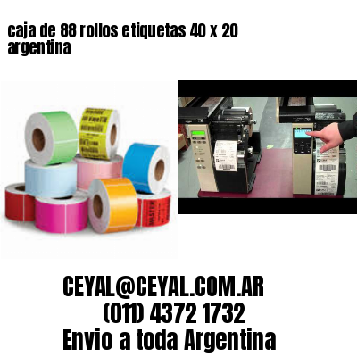caja de 88 rollos etiquetas 40 x 20 argentina