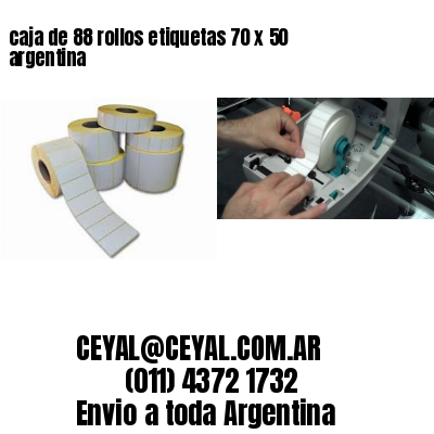 caja de 88 rollos etiquetas 70 x 50 argentina