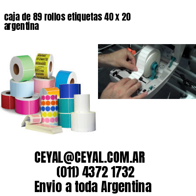 caja de 89 rollos etiquetas 40 x 20 argentina