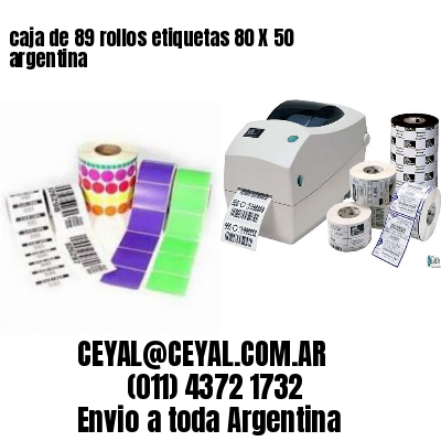 caja de 89 rollos etiquetas 80 X 50 argentina
