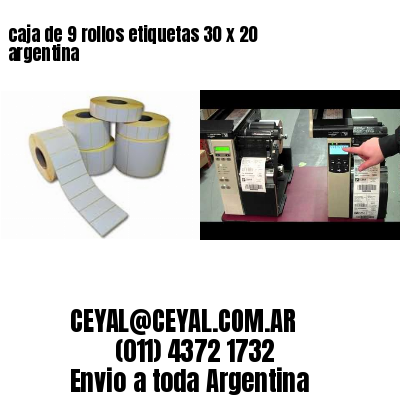 caja de 9 rollos etiquetas 30 x 20 argentina