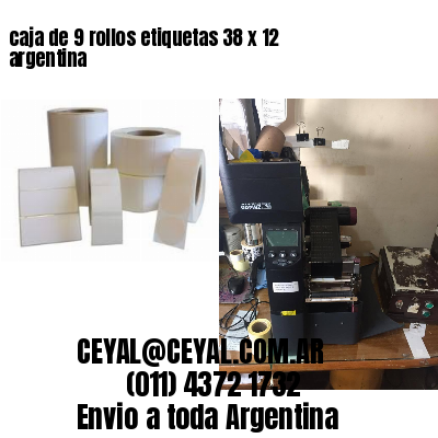 caja de 9 rollos etiquetas 38 x 12 argentina