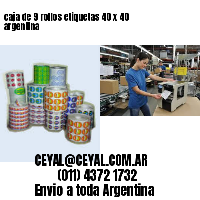caja de 9 rollos etiquetas 40 x 40 argentina