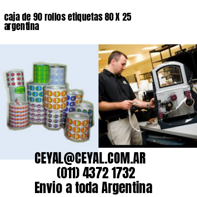 caja de 90 rollos etiquetas 80 X 25 argentina