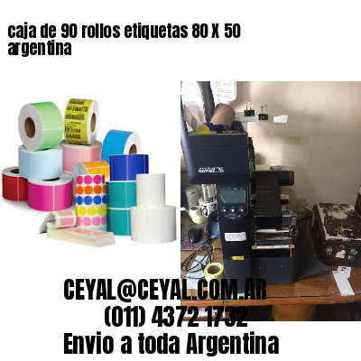 caja de 90 rollos etiquetas 80 X 50 argentina