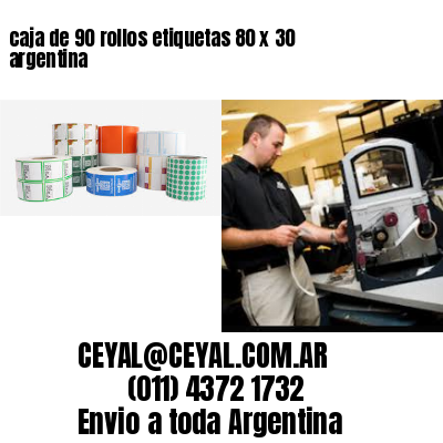 caja de 90 rollos etiquetas 80 x 30 argentina