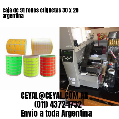 caja de 91 rollos etiquetas 30 x 20 argentina