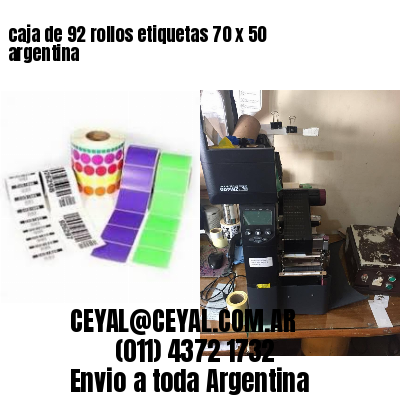 caja de 92 rollos etiquetas 70 x 50 argentina