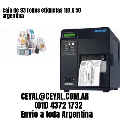 caja de 93 rollos etiquetas 110 X 50 argentina