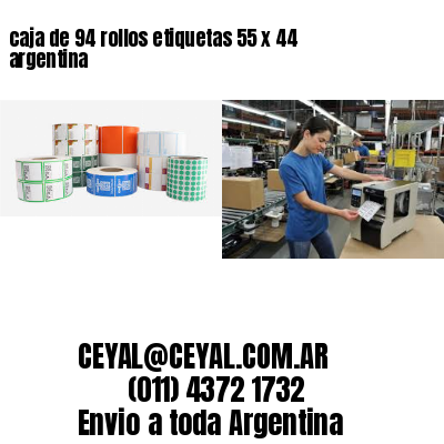 caja de 94 rollos etiquetas 55 x 44 argentina
