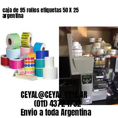 caja de 95 rollos etiquetas 50 X 25 argentina
