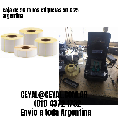 caja de 96 rollos etiquetas 50 X 25 argentina