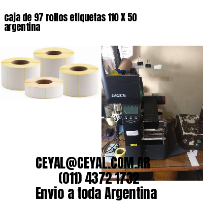 caja de 97 rollos etiquetas 110 X 50 argentina