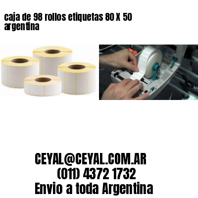 caja de 98 rollos etiquetas 80 X 50 argentina