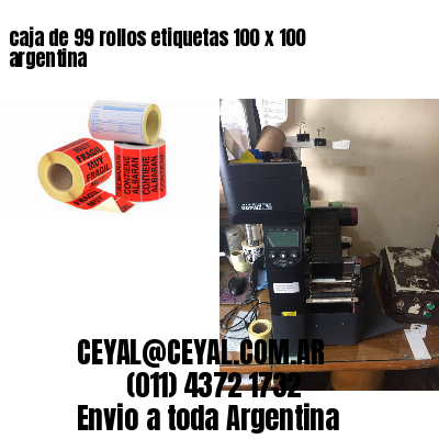 caja de 99 rollos etiquetas 100 x 100 argentina