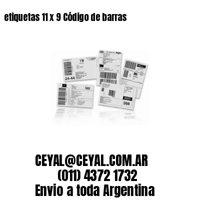 etiquetas 11 x 9 Código de barras