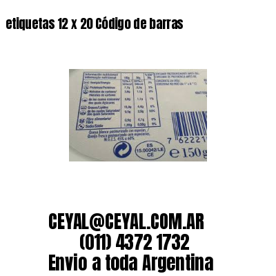 etiquetas 12 x 20 Código de barras