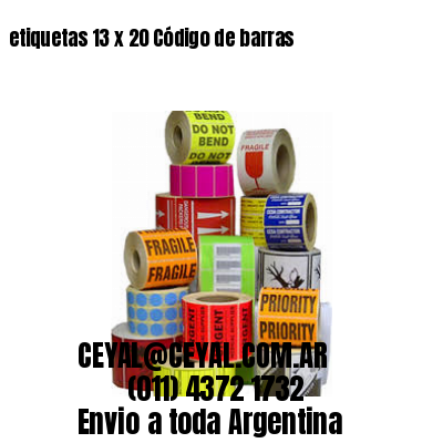 etiquetas 13 x 20 Código de barras
