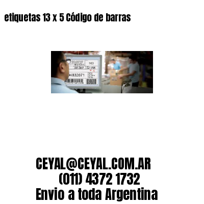 etiquetas 13 x 5 Código de barras