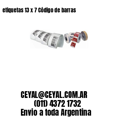 etiquetas 13 x 7 Código de barras