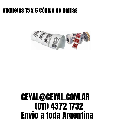 etiquetas 15 x 6 Código de barras