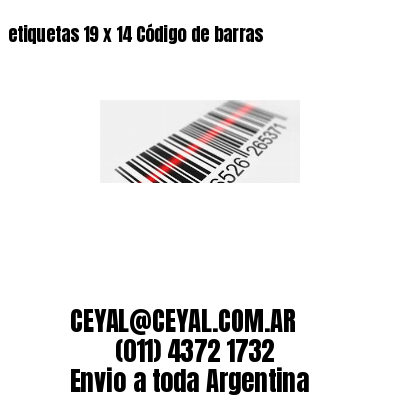 etiquetas 19 x 14 Código de barras