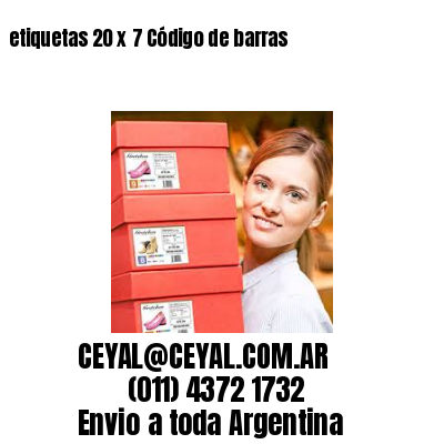 etiquetas 20 x 7 Código de barras