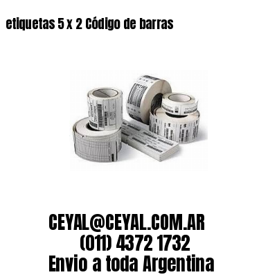 etiquetas 5 x 2 Código de barras